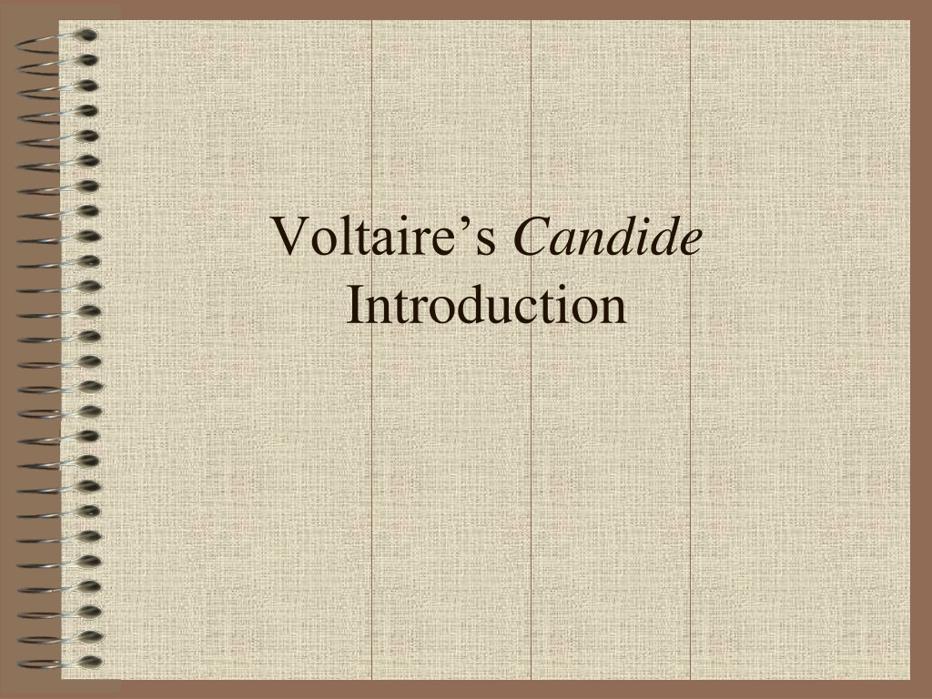 introduction dissertation voltaire candide