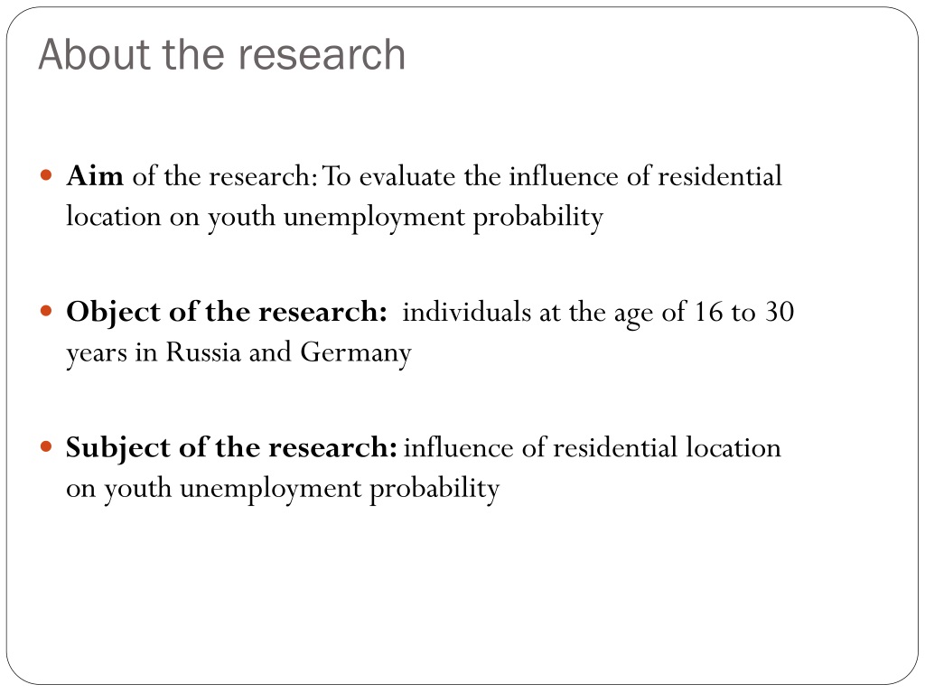 research proposal on effects of unemployment