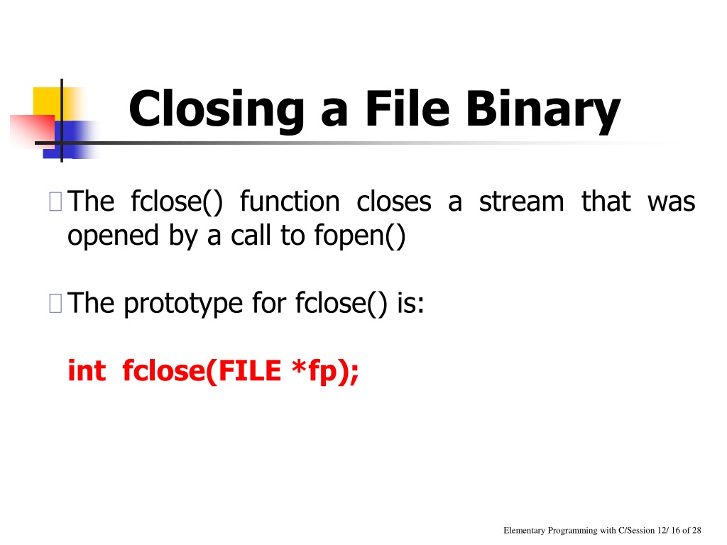 Declaring, Opening & Closing File Streams in C Programming - Video