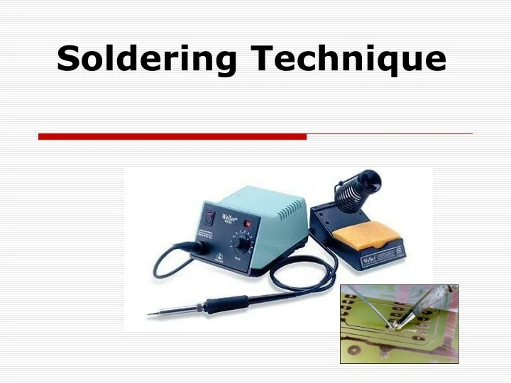 PPT Soldering Technique PowerPoint Presentation, free download ID