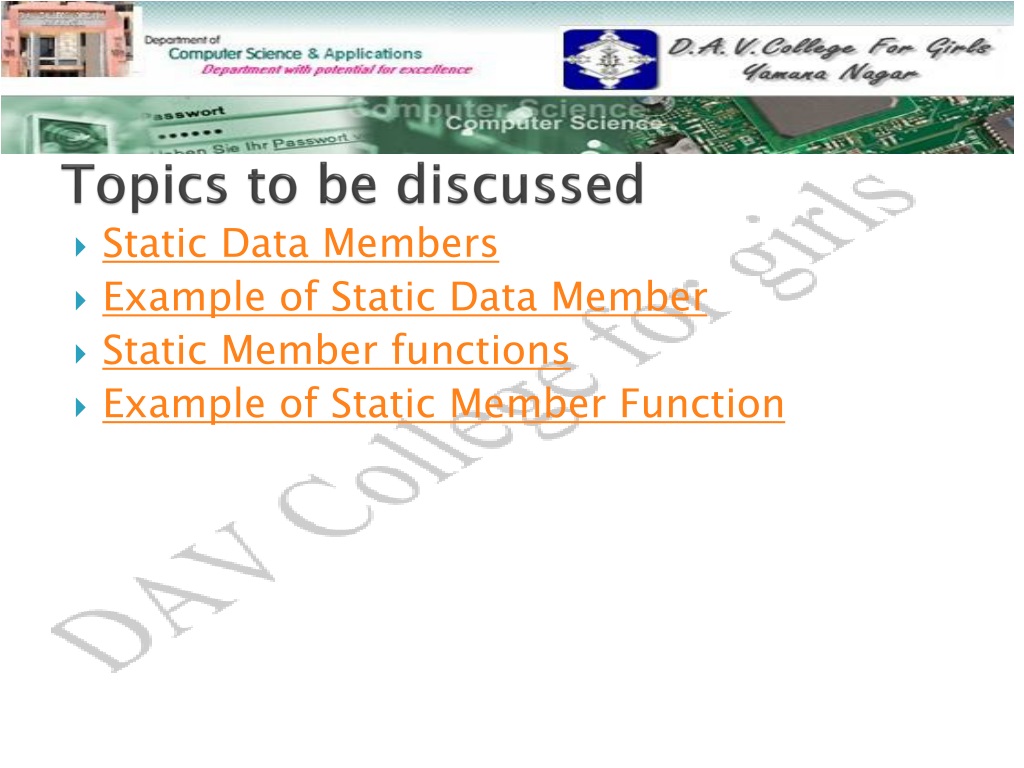 PPT Static Data Members And Static Member Functions PowerPoint 