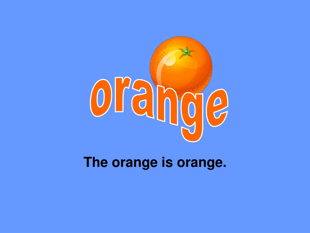 Слово orange