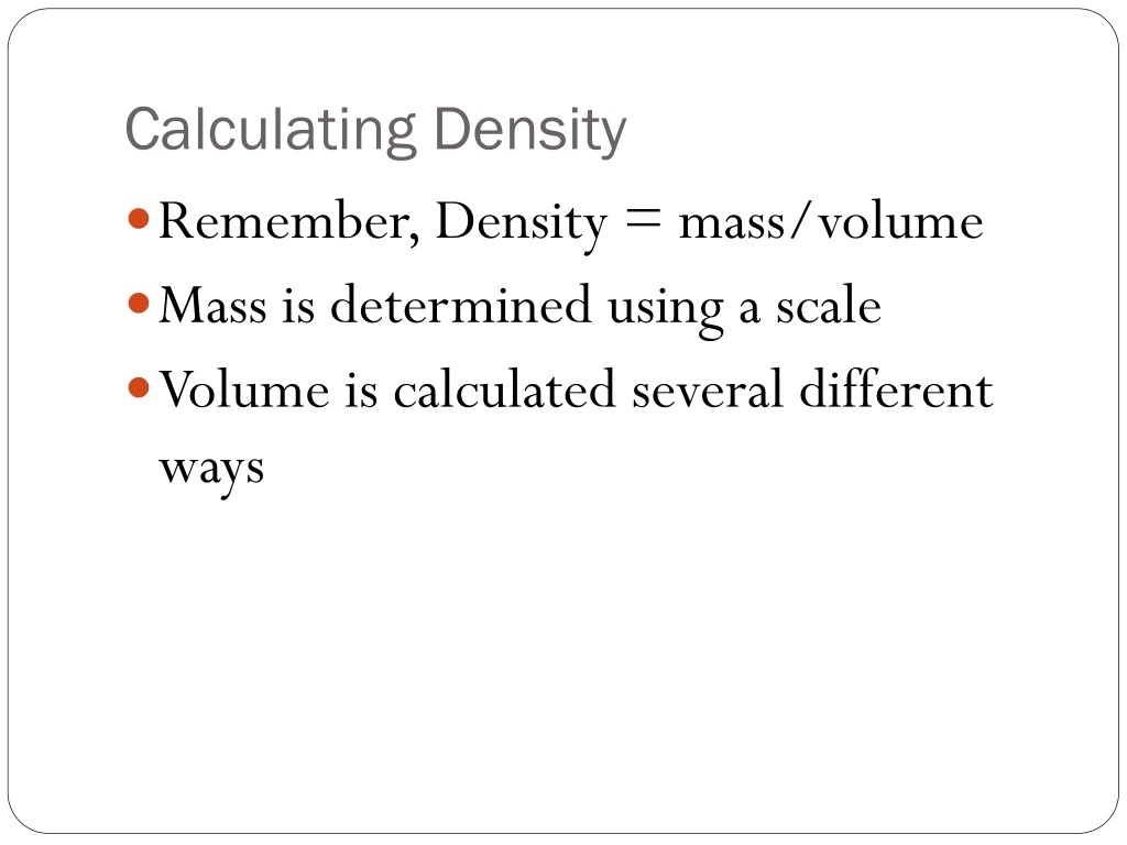 PPT - Density Water Displacement/ Practice PowerPoint Presentation ...