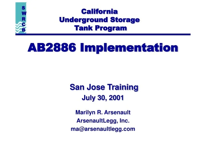 PPT AB2886 Implementation PowerPoint Presentation, free download ID