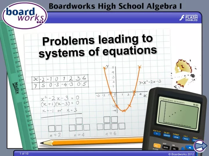 problems leading to systems of equations n.