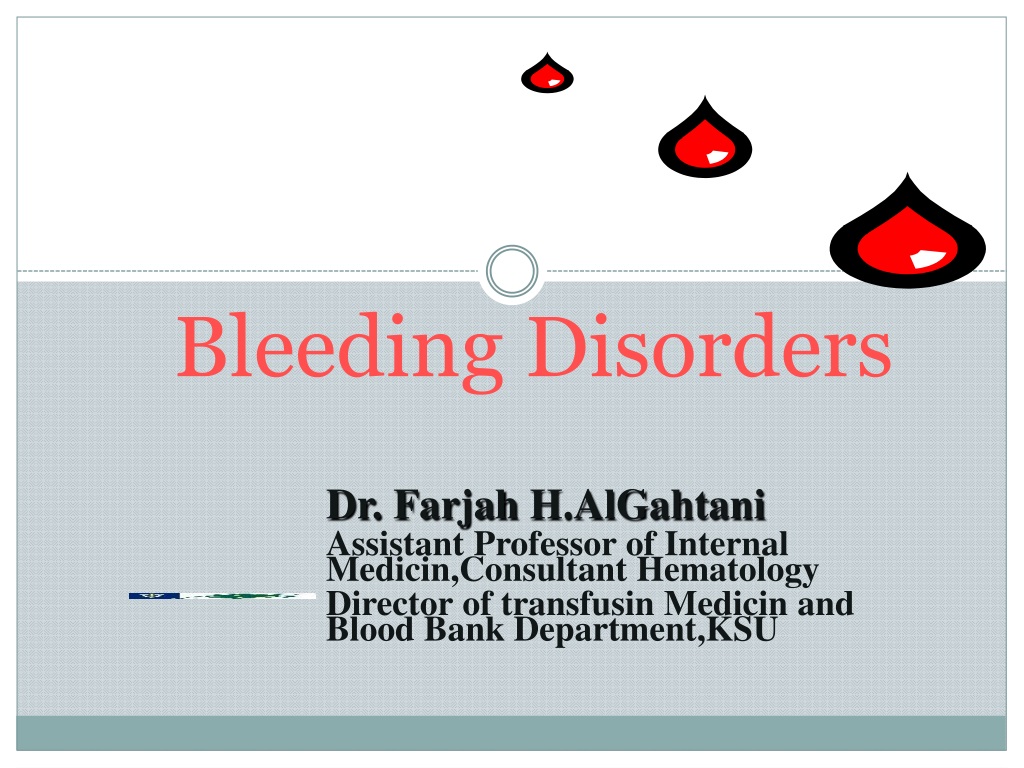 slide presentation on bleeding disorders