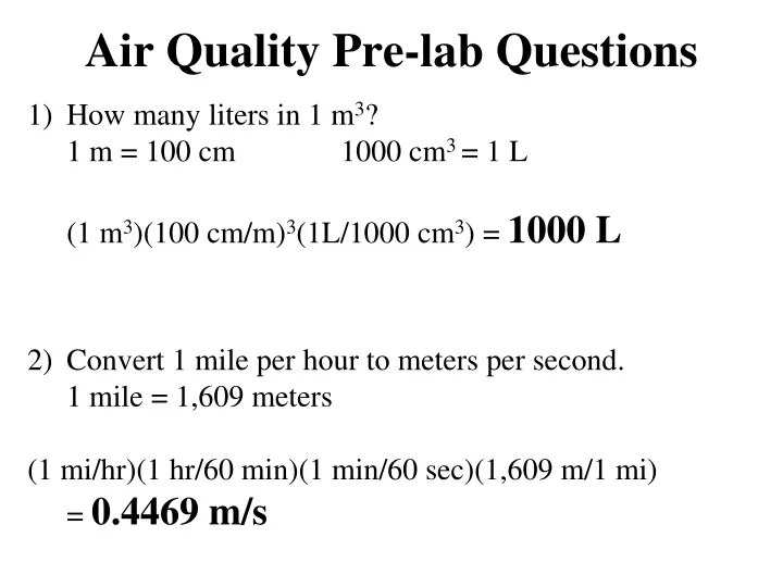air quality pre lab questions n.