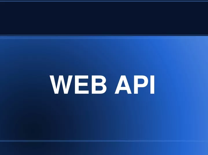 presentation on web api