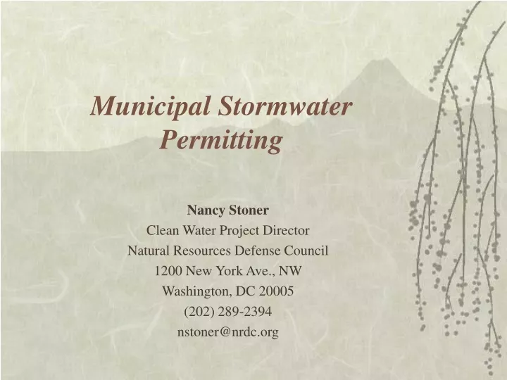 Ppt Municipal Stormwater Permitting Powerpoint Presentation Free