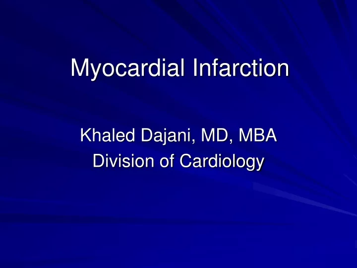 myocardial infarction n.