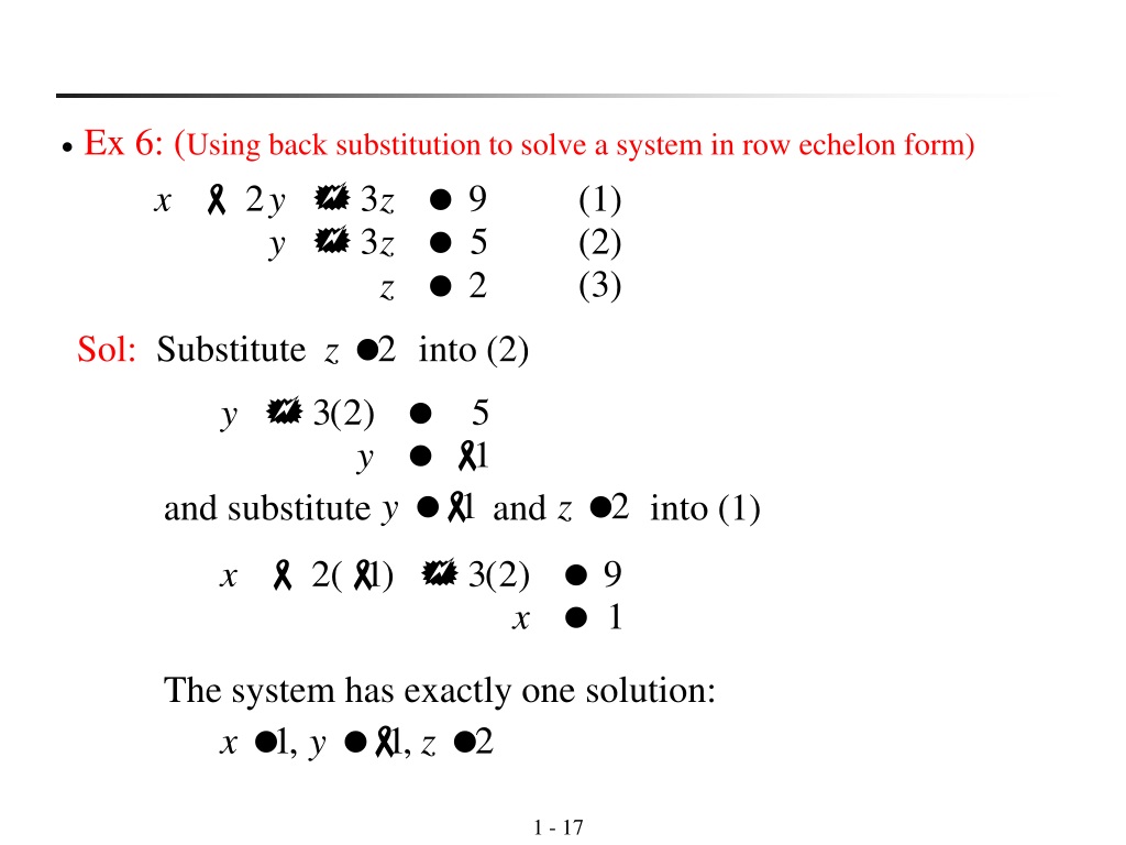 PPT Lecture 1 Systems of Linear Equations PowerPoint