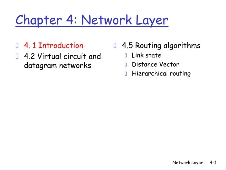 PPT Chapter 4 Network Layer PowerPoint Presentation, free download