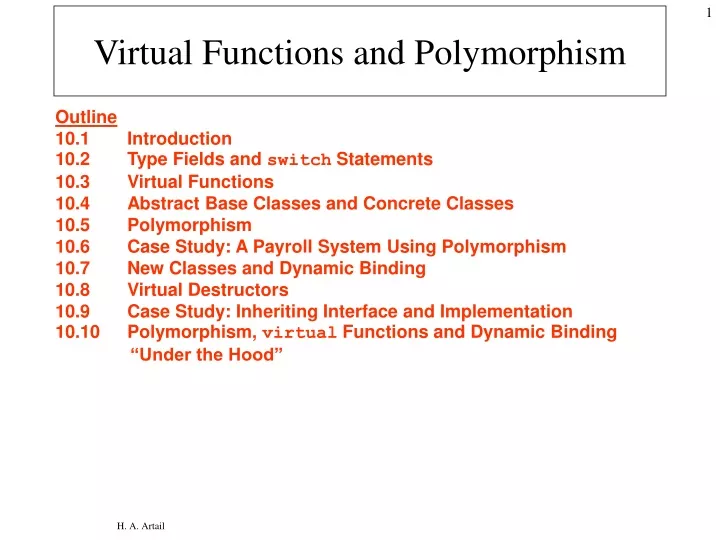 PPT - Virtual Functions And Polymorphism PowerPoint Presentation, Free ...