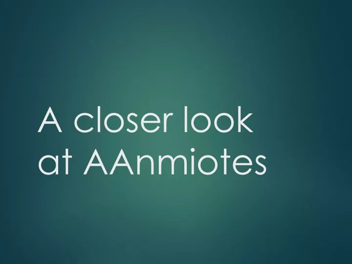 a closer look at aanmiotes n.