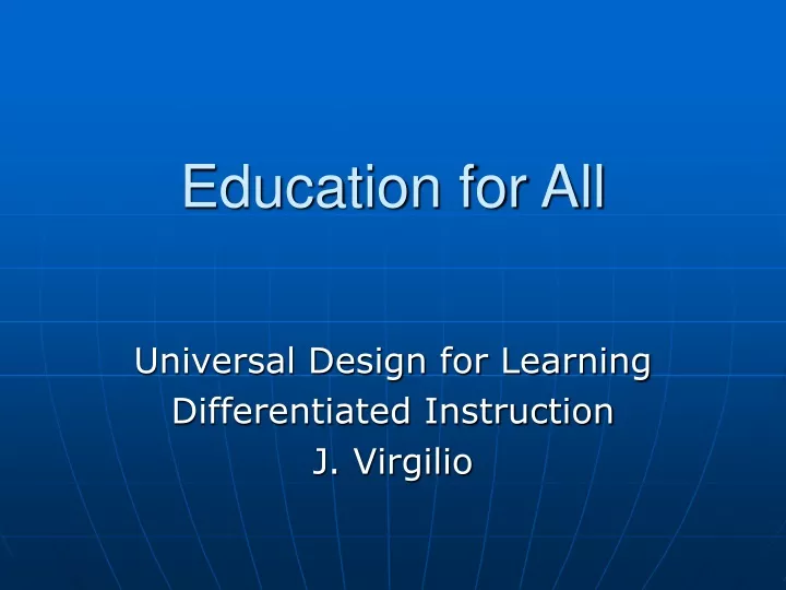 education for all powerpoint presentation