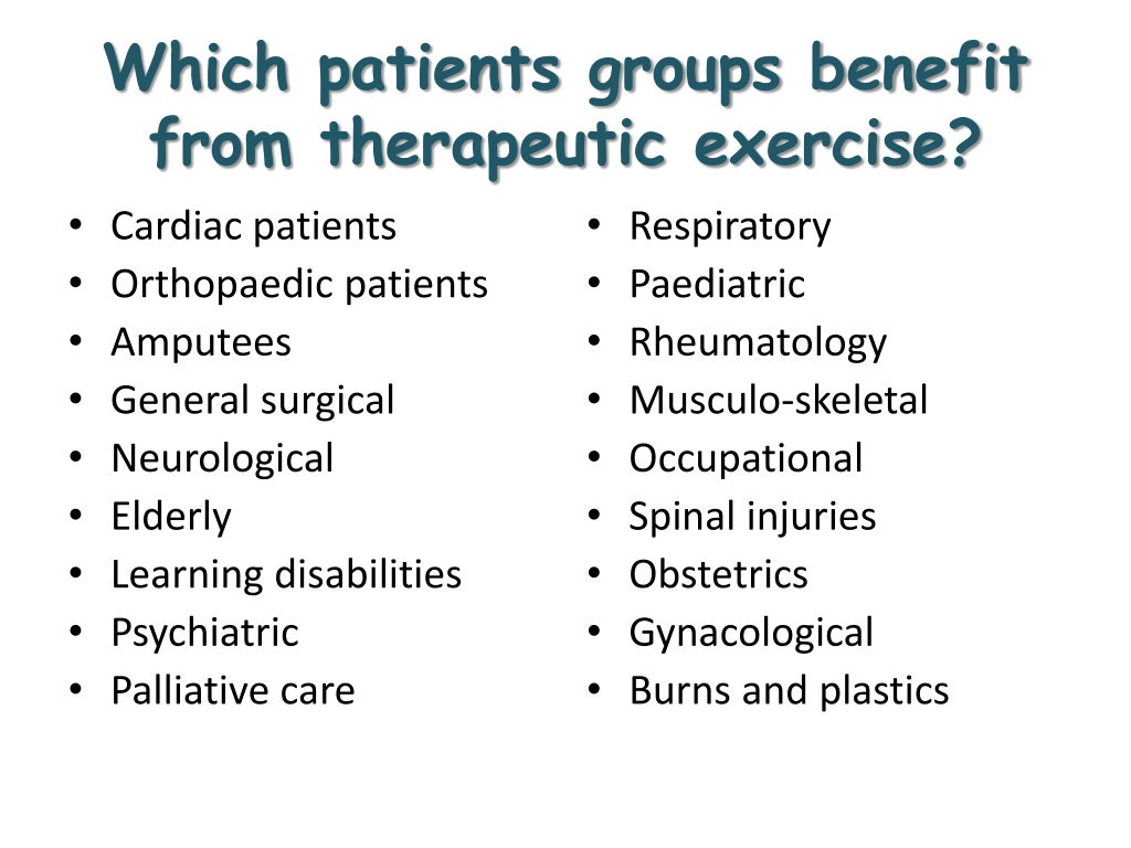 PPT - Principles Of Therapeutic Exercise PowerPoint Presentation, Free ...