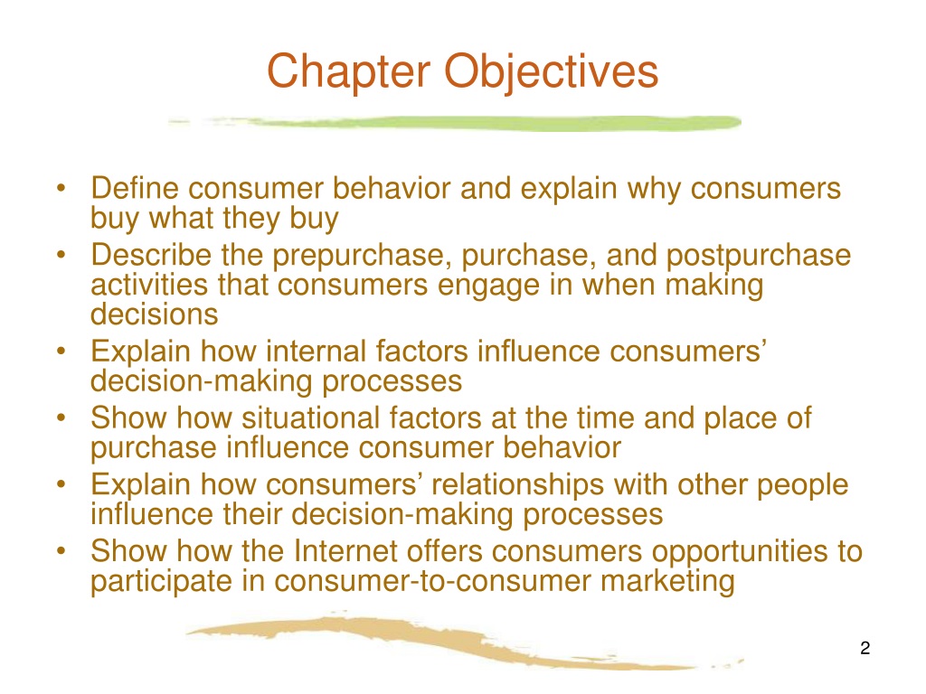 research objectives of consumer behaviour