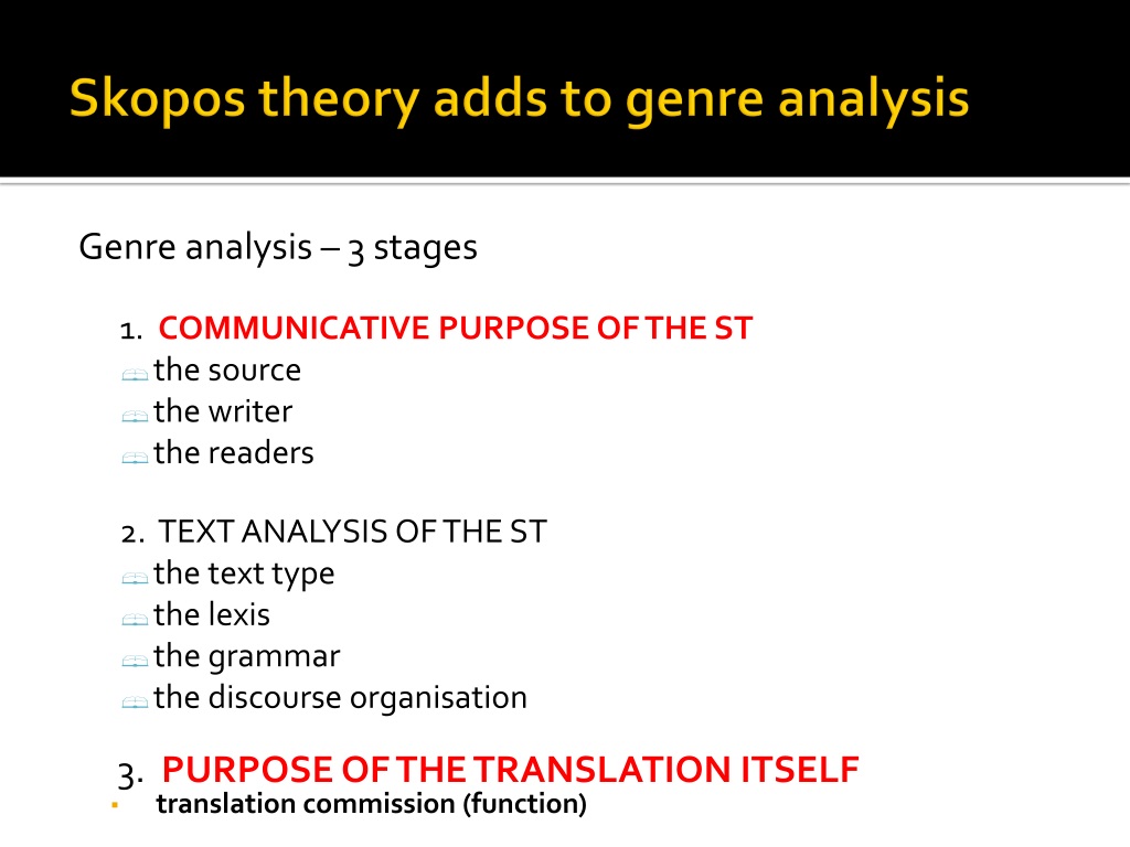 PPT - 10. Translational Purpose – Skopos Theory PowerPoint Presentation ...