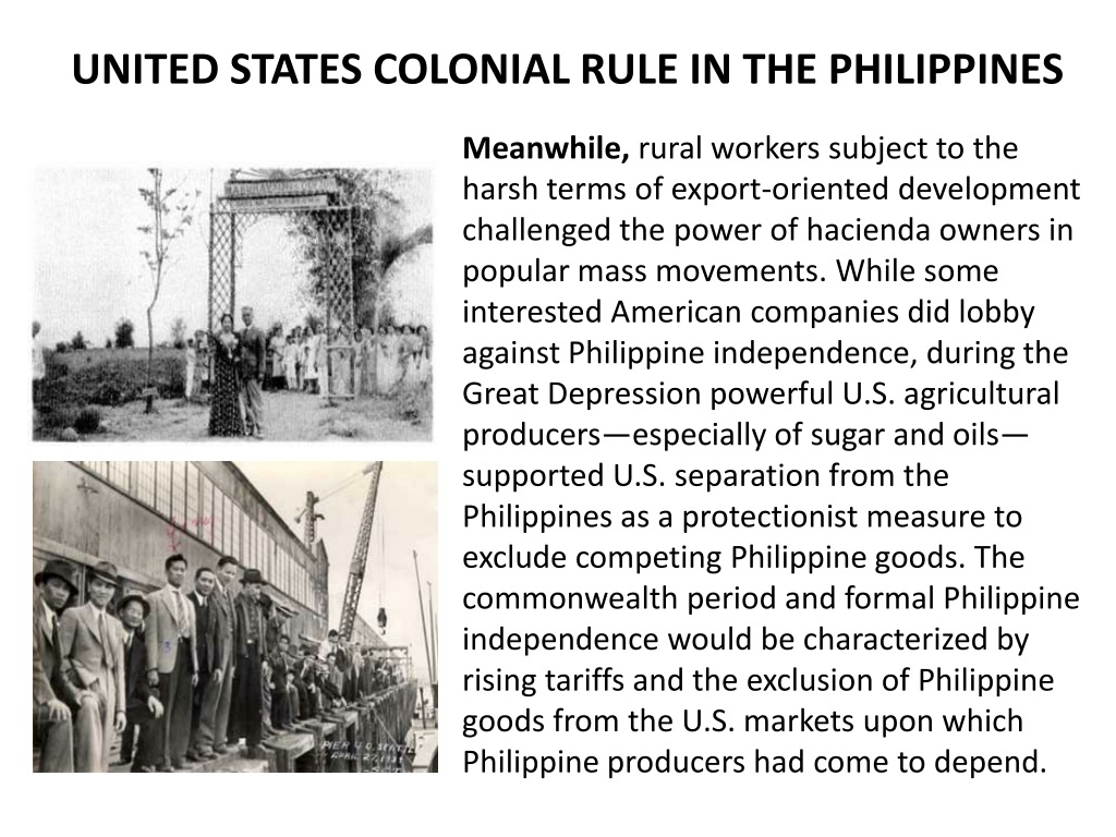 United States Colonial Rule In The Philippines L 