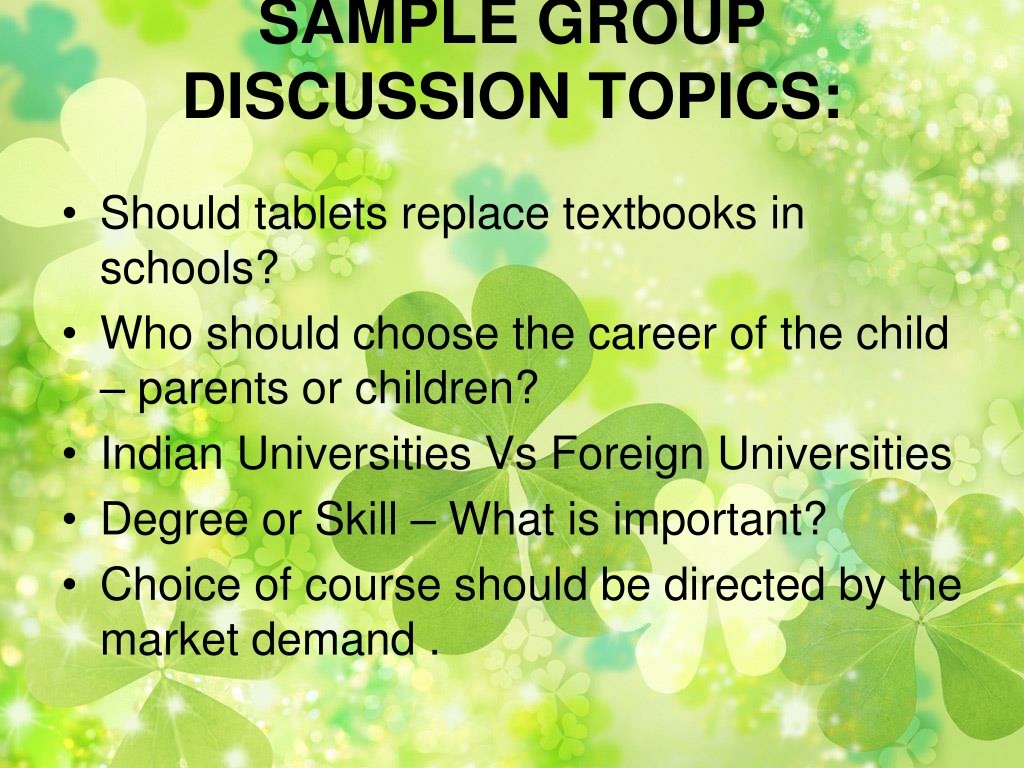 best topics for group presentation