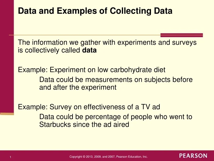 PPT - Data and Examples of Collecting Data PowerPoint Presentation ...