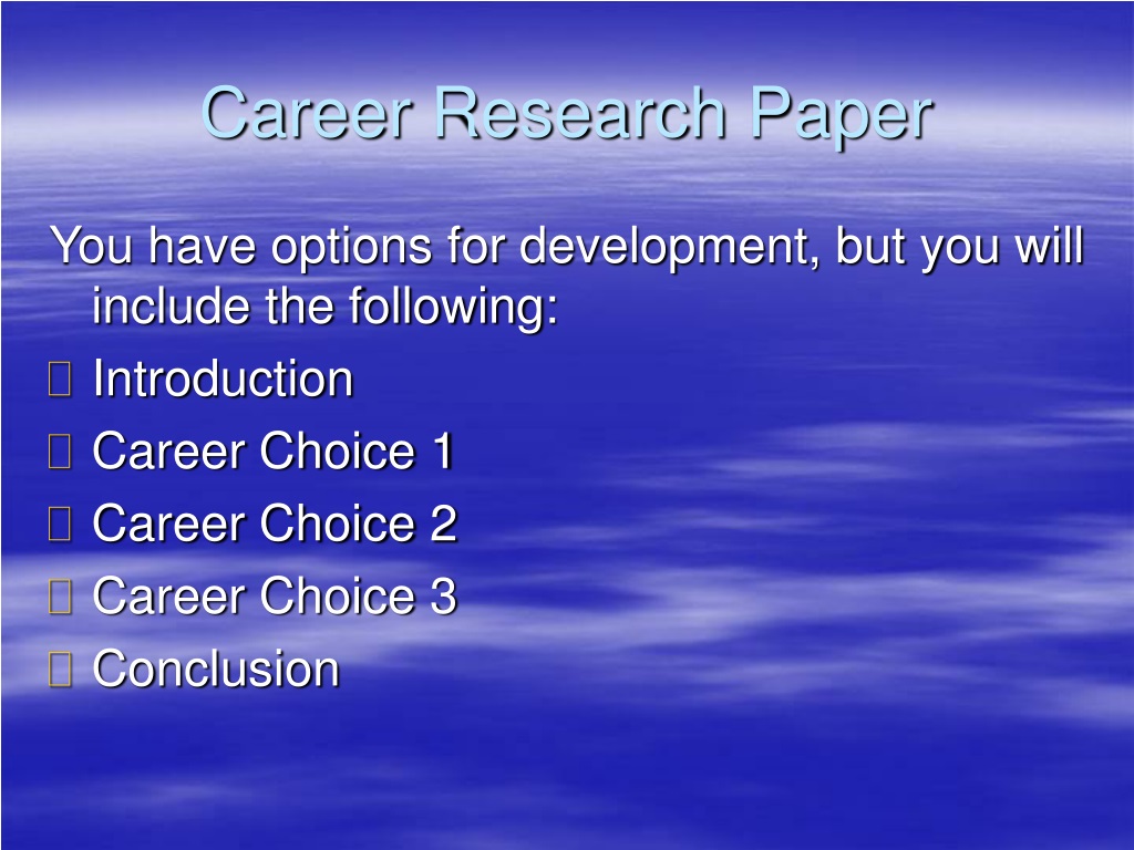 future career research paper