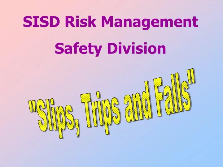 sisd risk management safety division n.