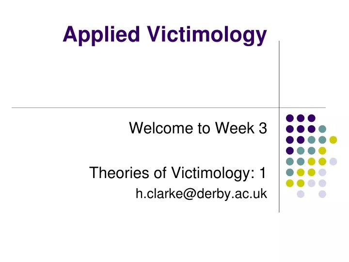 PPT - Applied Victimology PowerPoint Presentation, Free Download - ID ...