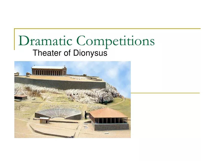 dramatic competitions n.