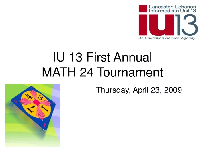 iu 13 first annual math 24 tournament n.