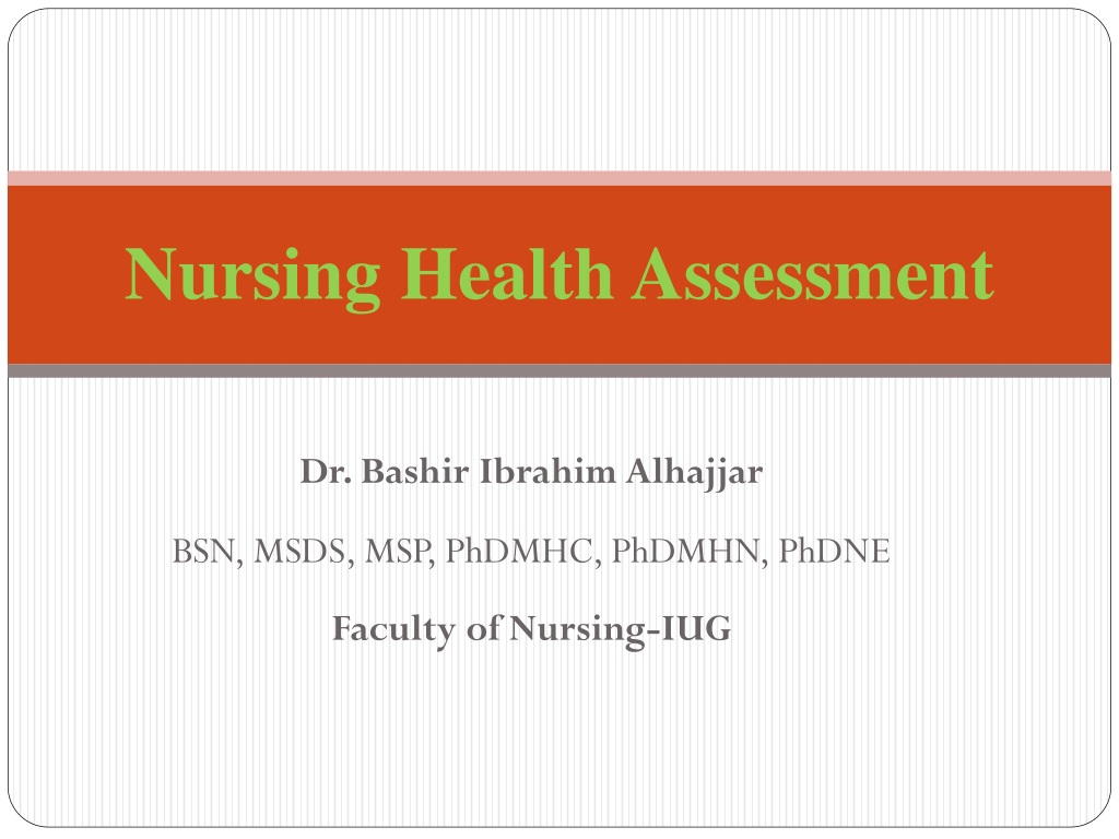 PPT - Nursing Health Assessment PowerPoint Presentation, Free Download ...