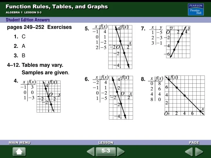 PPT - Function Rules, Tables, and Graphs PowerPoint Presentation, free ...