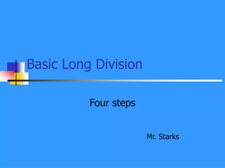basic long division n.