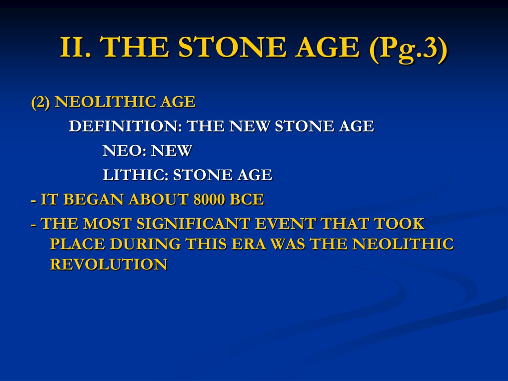 define neolithic age