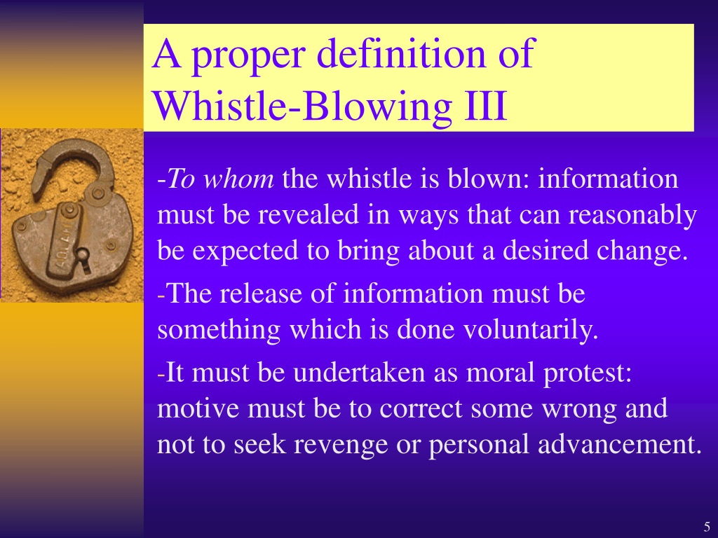 PPT Lecture 2 Whistle Blowing PowerPoint Presentation Free 