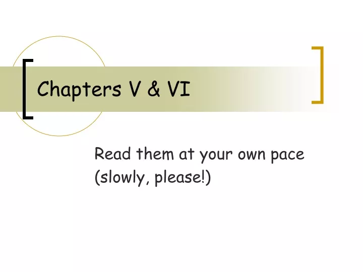 chapters v vi n.