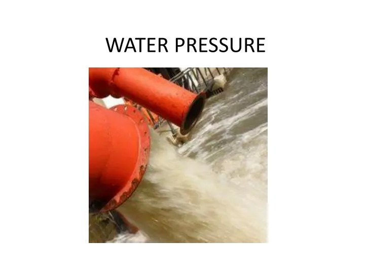 water pressure n.