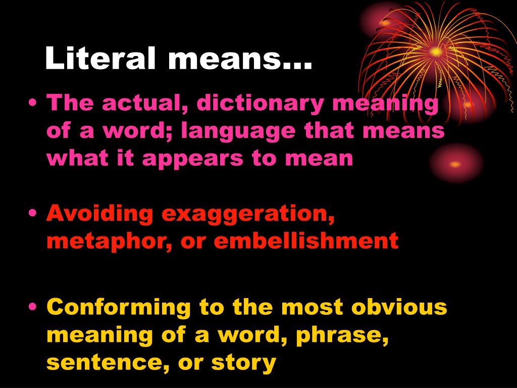 literal meaning vs figure of speech