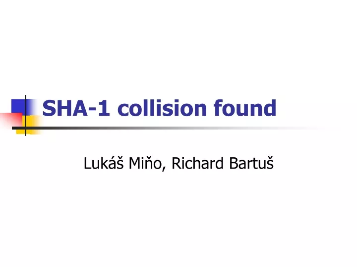 sha 1 collision found n.
