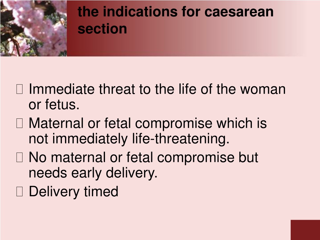 indications for caesarean section in breech presentation