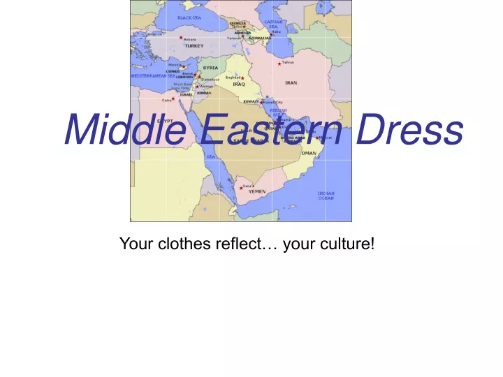 middle eastern dress n.