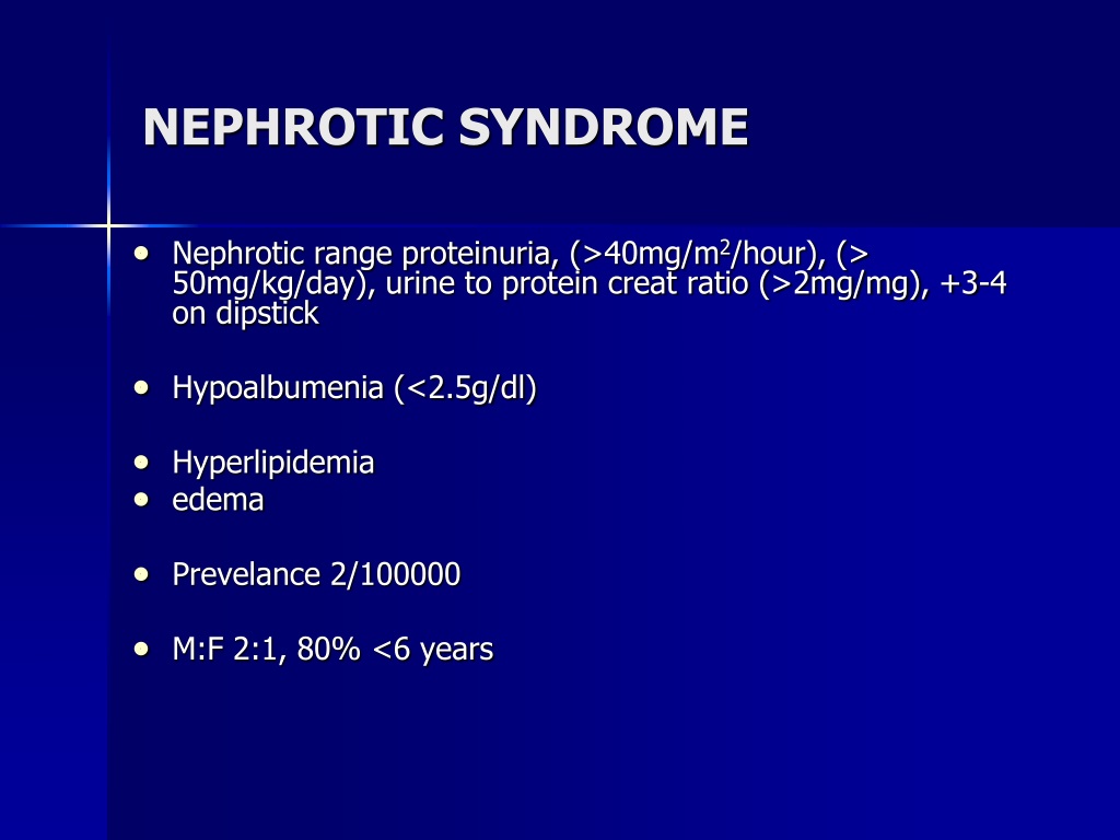 nephrotic syndrome edema
