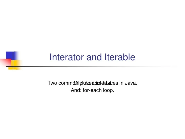 PPT Interator and Iterable PowerPoint Presentation, free download