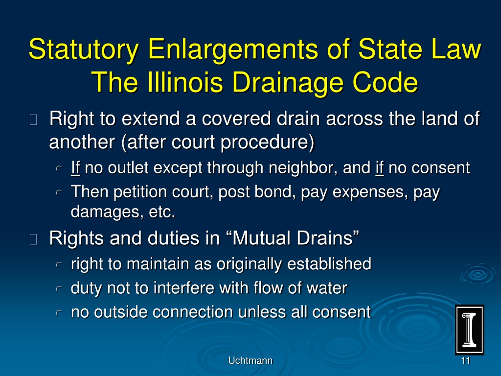 PPT Illinois Drainage Law General Principles Drainage Districts