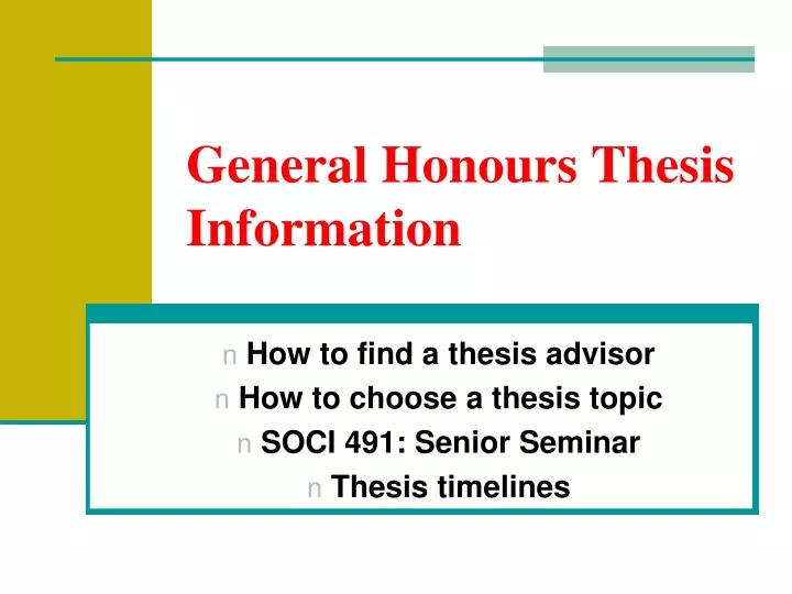 honours thesis meaning
