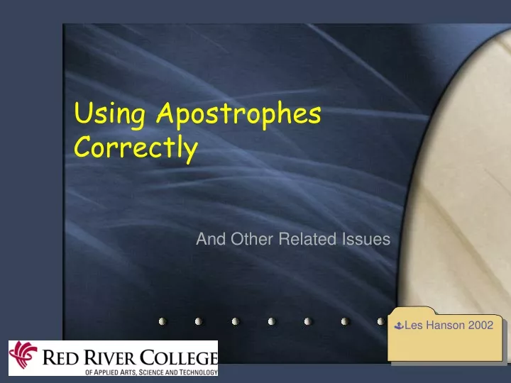 using apostrophes correctly n.