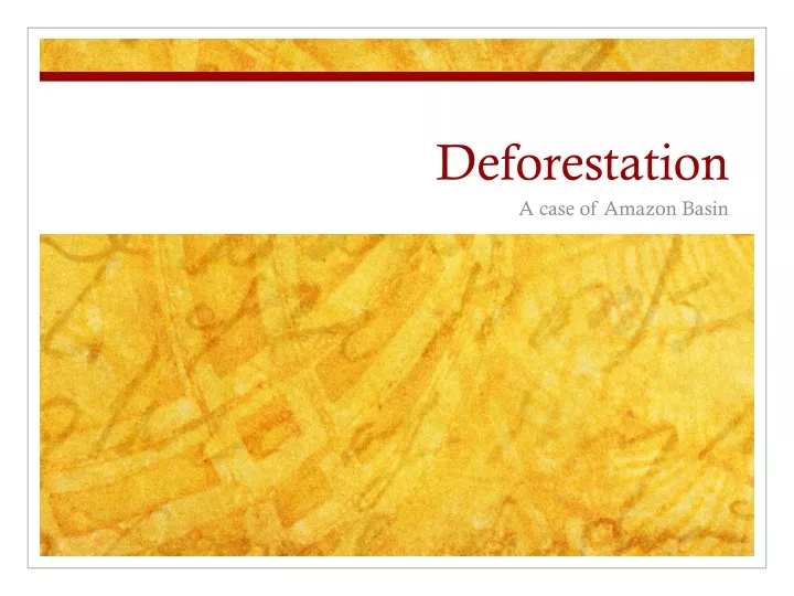 powerpoint presentation on deforestation