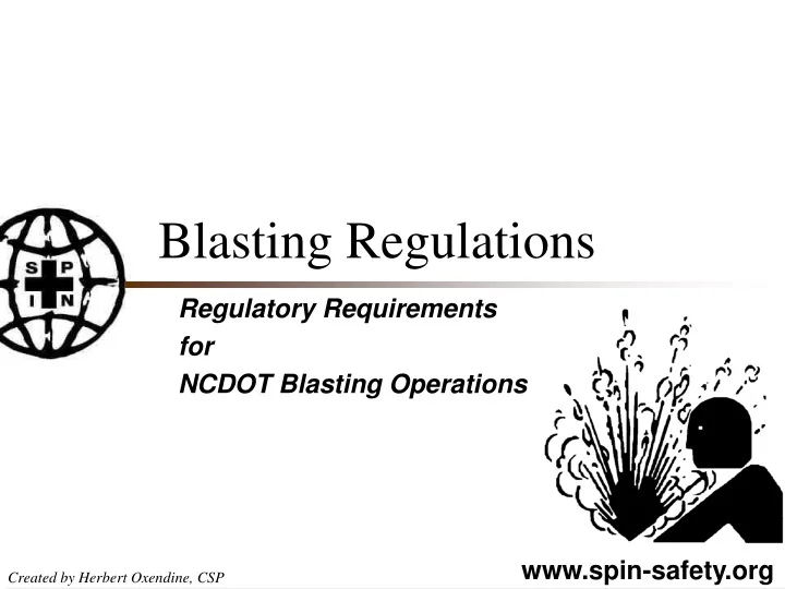 PPT - Blasting Regulations PowerPoint Presentation, free download - ID ...