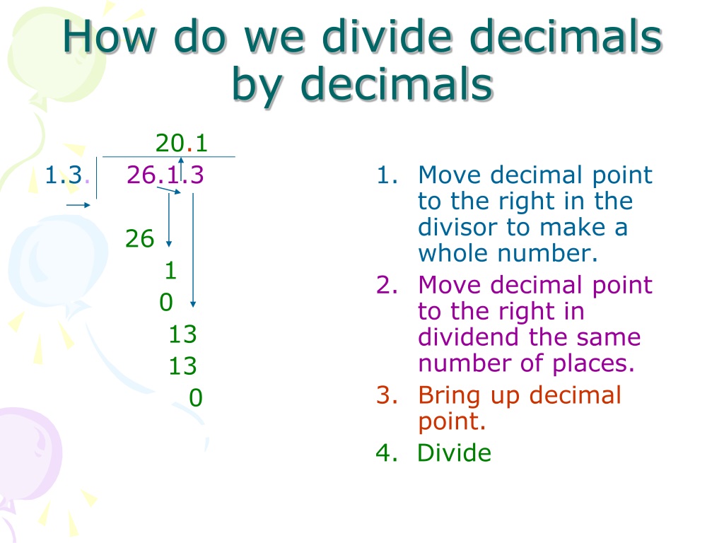 PPT How Do We Divide Decimals PowerPoint Presentation Free Download ID 9566845