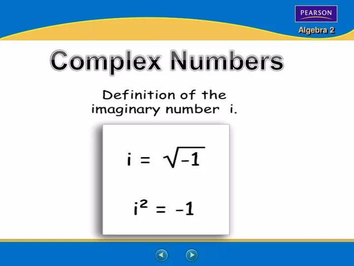 PPT - Complex Numbers PowerPoint Presentation, Free Download - ID:9567069